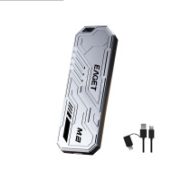 忆捷 M.2 NVMe/SATA双协议固态硬盘盒Type-C/USB3.2移动硬盘盒适用笔记本电脑苹果15SSD硬盘盒