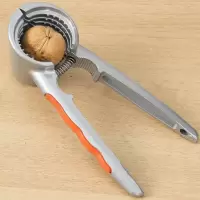 山核桃夹子剥壳器工具家用栗子多功能 开核桃坚果的神器小榛子钳子- 橙柄四夹口升级防滑款+核桃针（适用大小坚果）