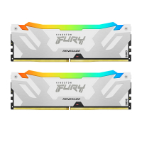 金士顿(Kingston)FURY 32GB(16G×2)套装 DDR5 6800 台式机内存条 RGB灯条 白色款