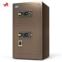 虎牌博瑞系列 80cm 保险柜家用办公小型双门指纹密码保险箱全钢防盗可入墙财务专用保密保管柜 咖啡金