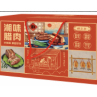 "[鲜上皇]湘味腊肉礼盒398型:1750g湘味腊肉250g 农家风干鱼400g 广味香脆肠400g 徽派风味鸭腿450