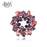 CROCUS紫荆花花环胸针红色CRSA0027