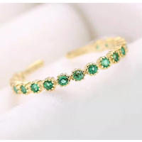 CROCUS祖母绿排钻戒指CRSR0032