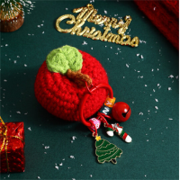 卡通圣诞金属挂件 钥匙扣 圣诞苹果款 款式随机 10个起购