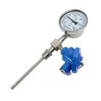 FY 远传双金属温度计WSSP-411\0~400℃\L=100mm\φ10mm\1.5级\M27×2mm-单位:支