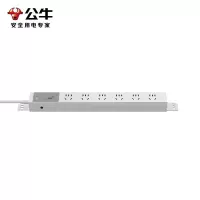 公牛(bull)GN-P106E全长3.23米六插位桌面家用插座办公室桌下边隐形插排电竞游戏电脑接插线板带线