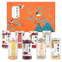 姚朵朵干货礼盒鹊喜今朝磨皮莲子桂圆肉银耳片1425克