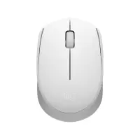 罗技(Logitech)M172 线鼠标 办公鼠标 左右手适用 双侧防滑纹理 带无线2.4G接收器 珍珠白