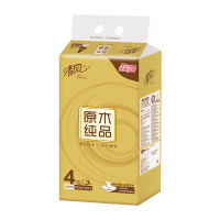 清风抽纸3层110抽4包提装家用实惠装餐巾纸面巾纸擦手原木卫生纸巾