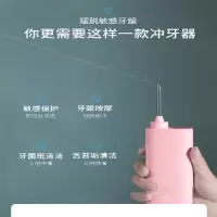 美菱(MeiLing)电动冲牙器W04101 家用便携式牙齿牙缝正畸口腔清洁洗牙神器 樱花粉