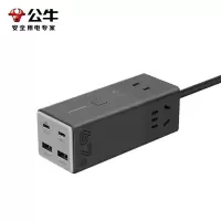 公牛(bull)GNV-MC1673卵石灰全长1.5米插排氮化镓快充桌面办公插座多功能带usb学生宿舍电脑插线板