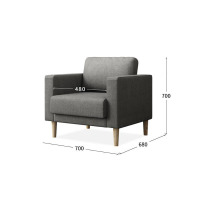 单人沙发三圣E4 700*680*700mm