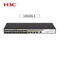 新华三 H3C 24口千兆电口2千兆光口2万兆光口 以太网交换机(24*GE+2*SFP+2*SFP+)US528S-X