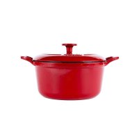 珐琅锅铸铁锅炖锅炖盅砂锅 红色珐琅锅24CM 单位:个