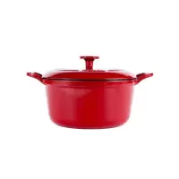 珐琅锅铸铁锅炖锅炖盅砂锅 红色珐琅锅24CM 单位:个