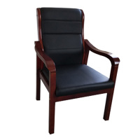正斌办公椅简约现代会议椅橡木耳朵椅