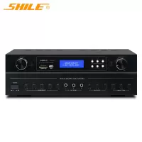 狮乐(SHILE)功放OK-555C 高保真卡拉OK功放 家用功放 会议定阻功放 USB输入支持无损格式播放