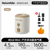 挪客 Wind Mini户外多功能气泵充抽气可照明轻量大功率 燕麦灰 多功能充气泵