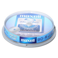 麦克赛尔(Maxell)BD-R光盘 刻录光盘 光碟 空白光盘 蓝光碟 4速25G 桶装10片