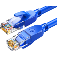 毕亚兹 六类网线 千兆高速宽带线 CAT6类网络工程家用电脑路由器监控跳线 8芯双绞成品跳线 10米 蓝色