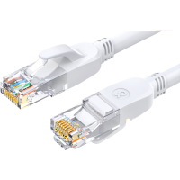 毕亚兹 六类网线 千兆高速宽带线 CAT6类网络工程 家用电脑路由器监控跳线 8芯双绞成品跳线 5米 白色