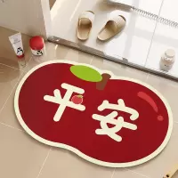 浴室地垫门口防滑垫红色厕所浴室专用硅藻泥吸水垫卫生间家用脚垫