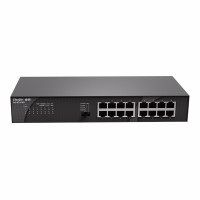 锐捷(Ruijie)16口交换机千兆百兆非网管机架式 企业级网络分流器 办公监控工程网线分线器 RG-ES116G千兆