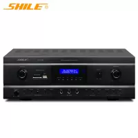 狮乐(SHILE) OK-555A功放机光纤同轴输入蓝牙REC录音防啸叫高保真卡拉OK功放机250W