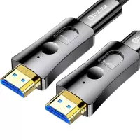 毕亚兹 分离式大小头光纤HDMI线2.0版 4K60Hz高清线 工程装修 穿管线 适用电脑电视投影仪 5米