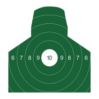 首卫者 70克狙击胸环靶(军绿色) 36*36cm 打靶器材 训练用靶纸打靶纸