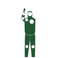 普希 靶纸 打靶纸 士兵野战训练用靶纸 人体部位无环靶纸 PX 355