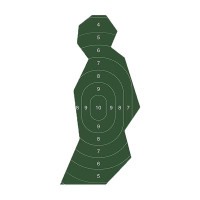 80克侧身跑步靶 (带环)100*50cm 打靶训练靶纸 半身靶纸 单位:张