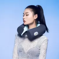 和正颈椎按摩器颈部按摩仪肩颈护颈仪仿真人揉捏多功能办公家用商务旅行便携U型枕礼物送女友男友 旗舰款 静谧蓝HZ-U3