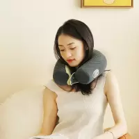和正颈椎按摩器颈部按摩仪肩颈护颈仪仿真人揉捏多功能办公家用商务旅行便携U型枕礼物送女友男友 旗舰款 仙踪绿HZ-U3