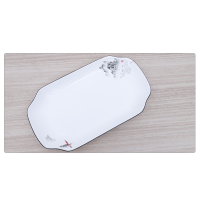 益美洁 陶瓷家用大号鱼盘长方形盘子菜盘碟子蒸鱼烤鱼餐具 30cm鱼盘 公差±2cm