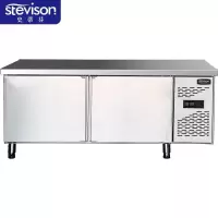 史蒂芬(stevison)商用操作台冰柜卧式水吧台厨房485L工作台 长1.8M(双温) XSX485-2W一价无忧
