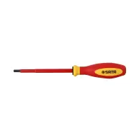 世达(SATA)G系列三色柄一字绝缘螺丝批/把 4x100MM 61313