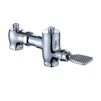 铜手扳蹲便器冲水阀 卧式脚踏冲洗阀 铜伸缩卧式手扳 个