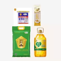 福临门福至心礼玉米油高筋鸡蛋面皇家粮仓悦享长粒香米梅林午餐肉罐头组合