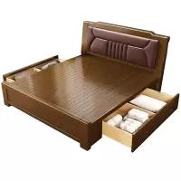 臻远 ZY-SMC-153 实木床 1.8*2.0米抽屉高箱 单位:1张