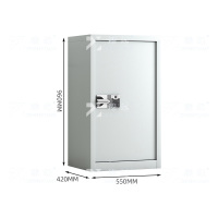 臻远 ZYJJ-80035 单门保密柜 智能指纹锁 灰白色 长550*宽420*高960mm 单位:1台