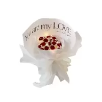 浪野 手工diy自制玫瑰花材料包手捧花仿真花