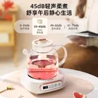 LOTOR煮茶壶家用迷你煮茶器多功能玻璃烧水壶小型花茶壶恒温电热水壶 白色滤筒款
