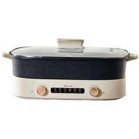 小熊电火锅双旋钮鸳鸯锅独立控温多功能锅6.5L电火锅DHG-D65B1