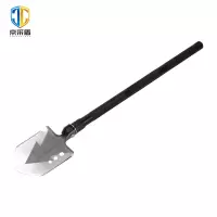 京采盾多功能工兵铲JCD-C077 户外锰钢折叠兵工铲 露营钓鱼加厚车载铁锹 黑色