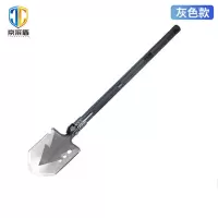 京采盾多功能工兵铲 JCD-C077 户外锰钢折叠兵工铲 露营钓鱼加厚车载铁锹 灰色