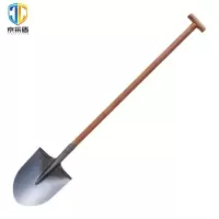 京采盾JCD-GBC5781JQ实木T型柄消防铲 防汛抗洪工兵铲 大号尖锹+1m长T型手柄