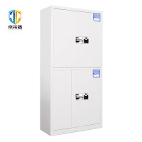 京采盾通双节带斗瓷白保密柜-国保指纹锁