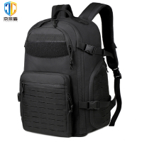 京采盾户外运动包徒步背包登山攀岩收纳双肩包迷彩多功能战术包黑色