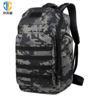 京采盾户外越野双肩战术迷彩背包多功能露营旅游登山出行魔蝎色
